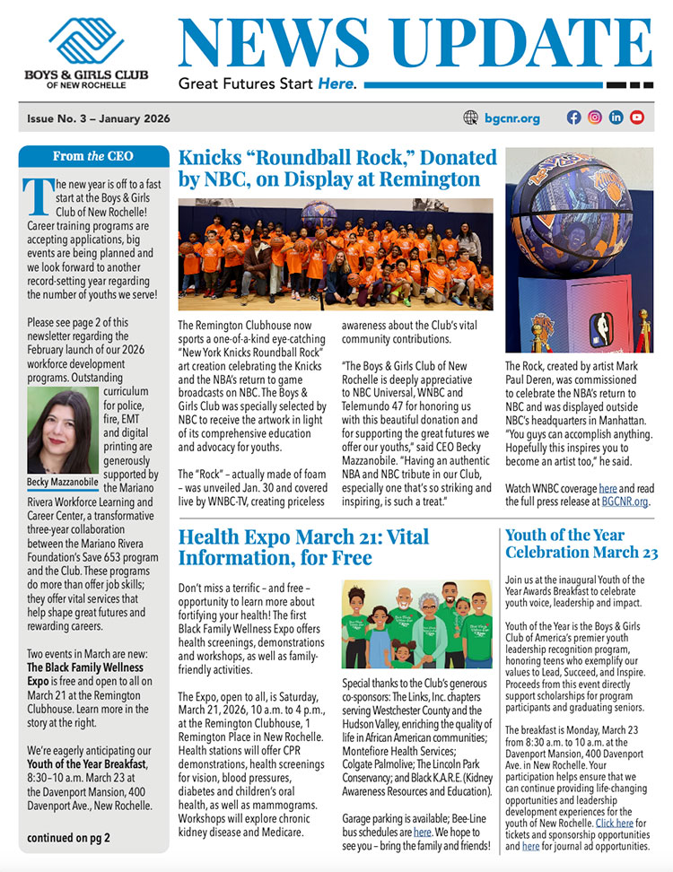 January 2026 Newsletter